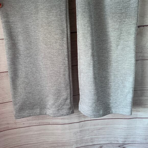 Adidas Light Gray Athletic Climawarm Pants Wide Leg Mesh Lined Drawstring Size L - Picture 14 of 16